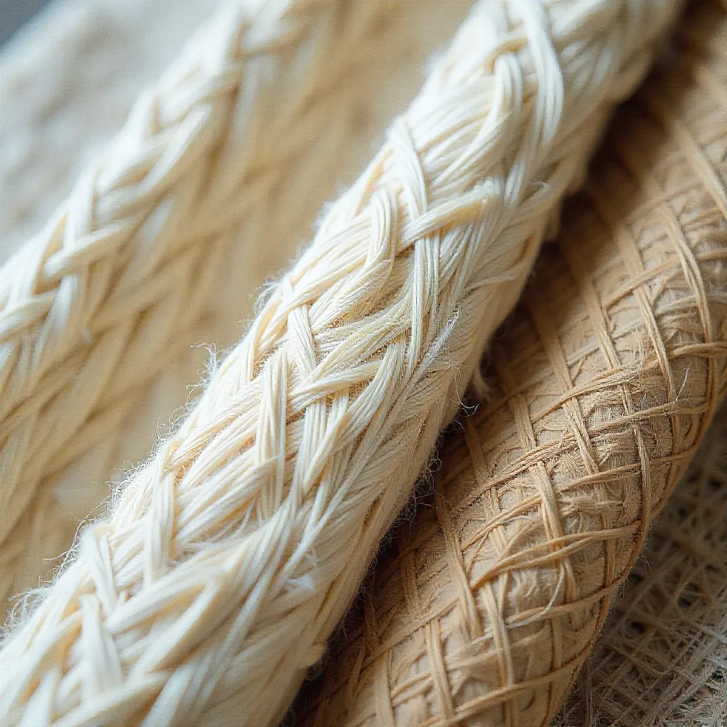 Tekstilfiber i makrodetalj